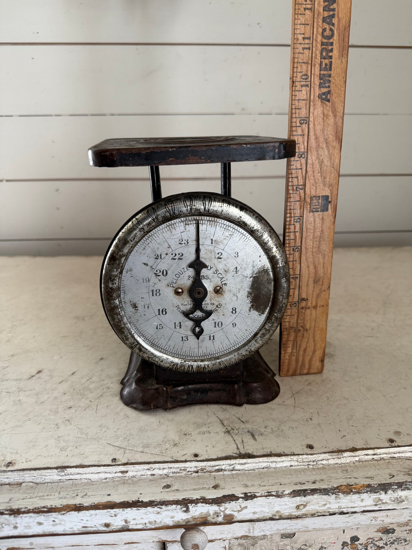 Pelouze Family Scale Mfg Co Chicago antique 24 lbs