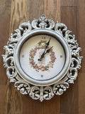 French Style Ornate Wall Clock 16” across