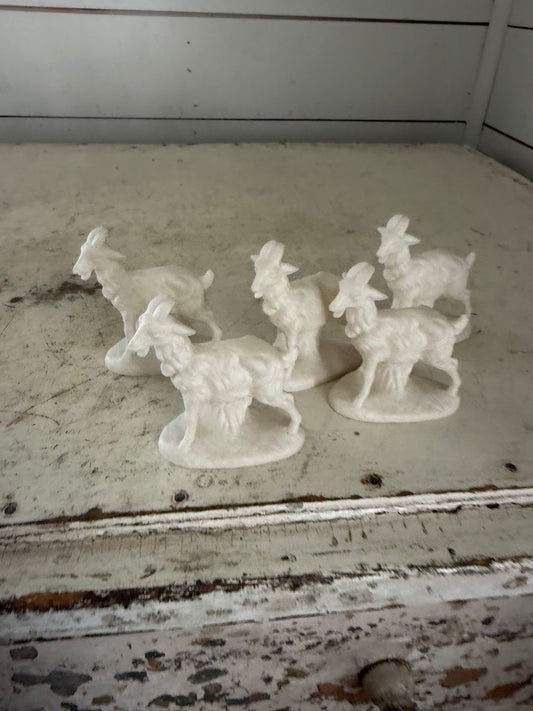 Vintage Atlantic Mold Unpainted Bisque Ceramic Nativity Figurine Goat sold individually