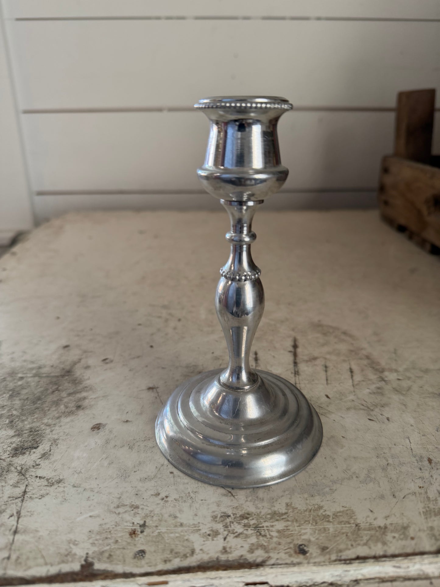 Vintage Morgenware New York Aluminum Candlestick