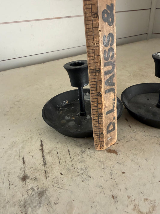 Set of taper candlesticks will get wax removed