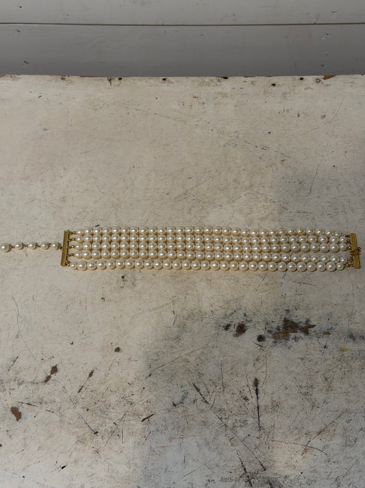 Vintage Chanel Style 5 Strand Faux Pearl necklace