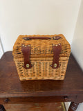 Wicker Picnic Basket Set For 2 - Includes Glasses & Opener