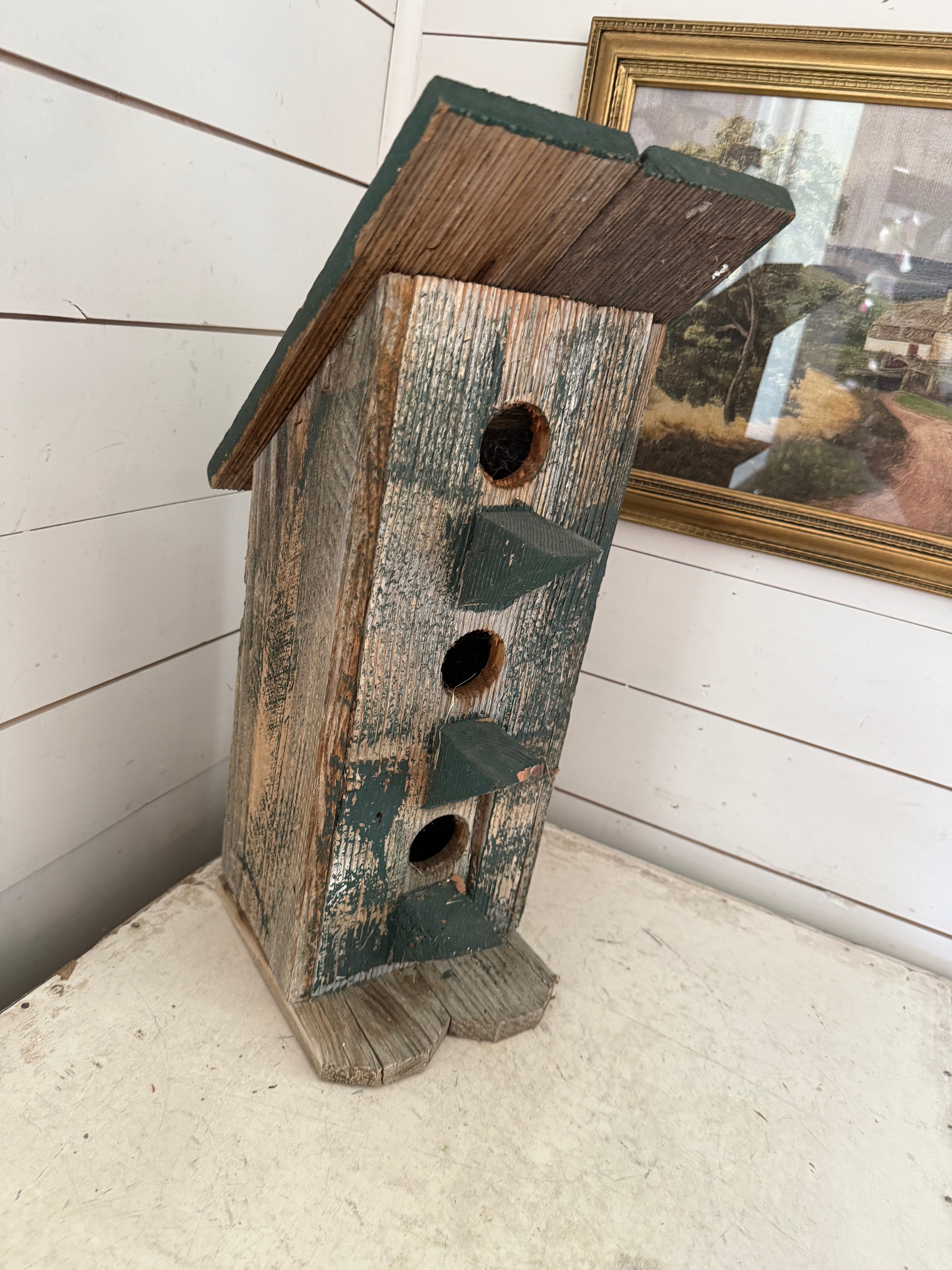 Tall Rustic Barnwood bird House