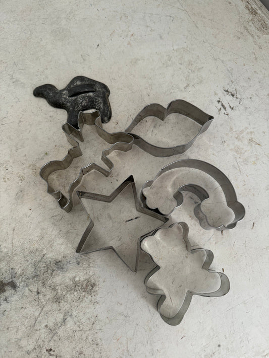 Set of metal cookie cutters