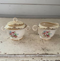 Paden City Pottery in the "Duchess" pattern sugar and creamer