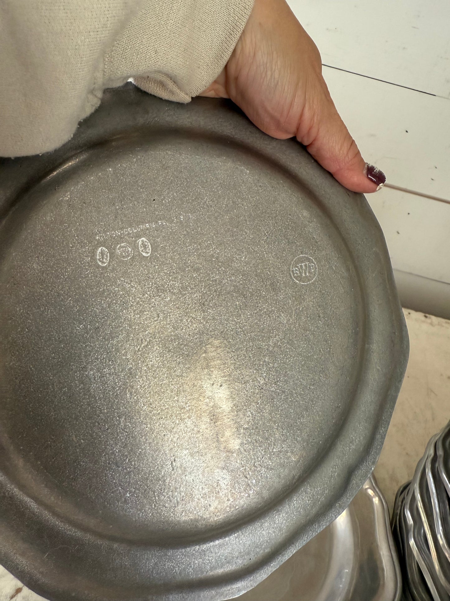 American Pewter Plates & bowls by Wilton Armetale - Queen Anne style - sold individually