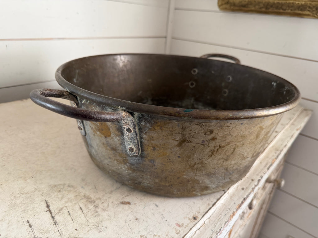 19th Century English Brass Jam Pot