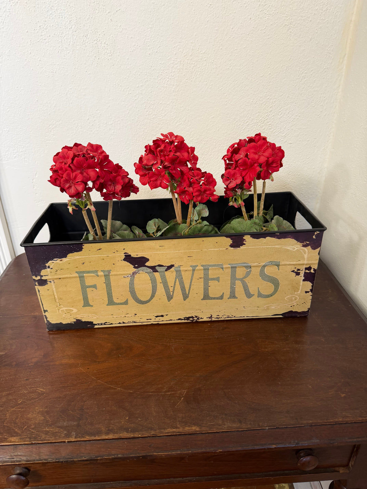Late Rectangle Metal Planter - Will Get Makeover