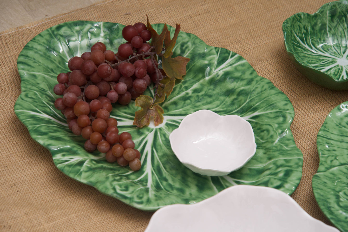 Cabbage Leaf Green Serving Platter