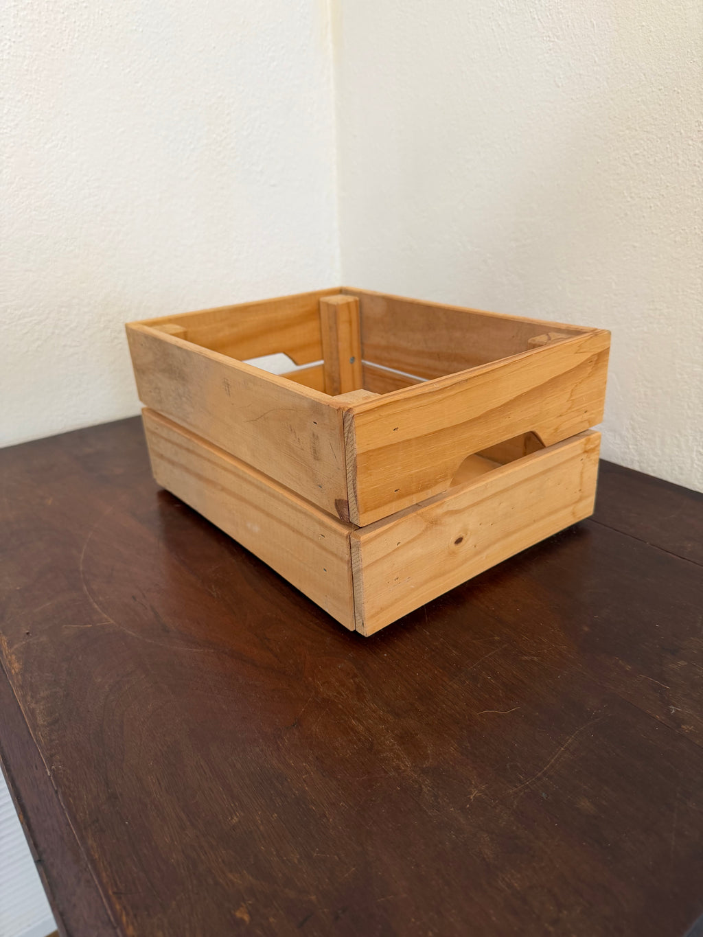 Pine Storage Crate with Handles - Will Get Makeover