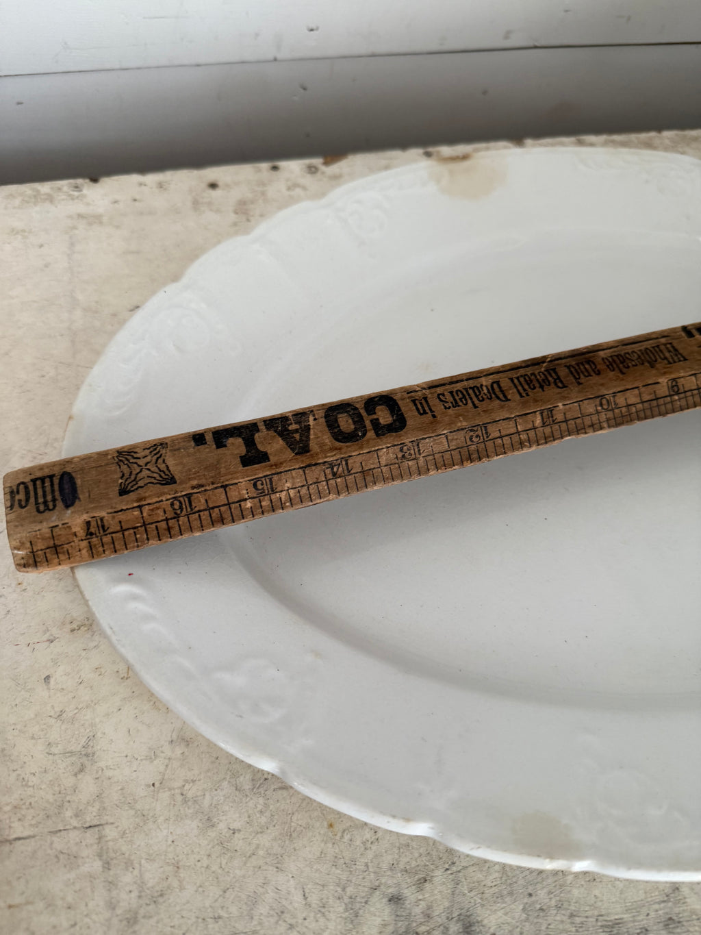 White Platter with age