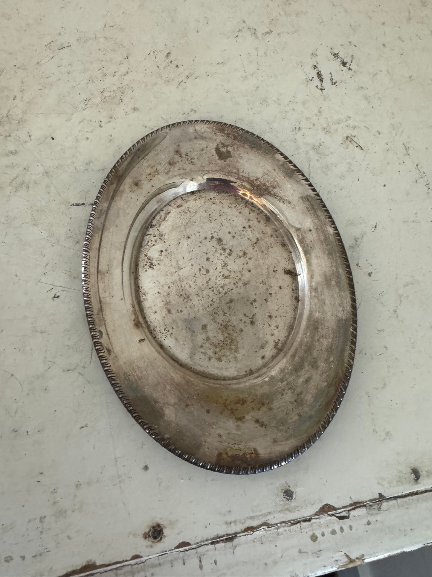 Small Silverplate Soap Dish Platter