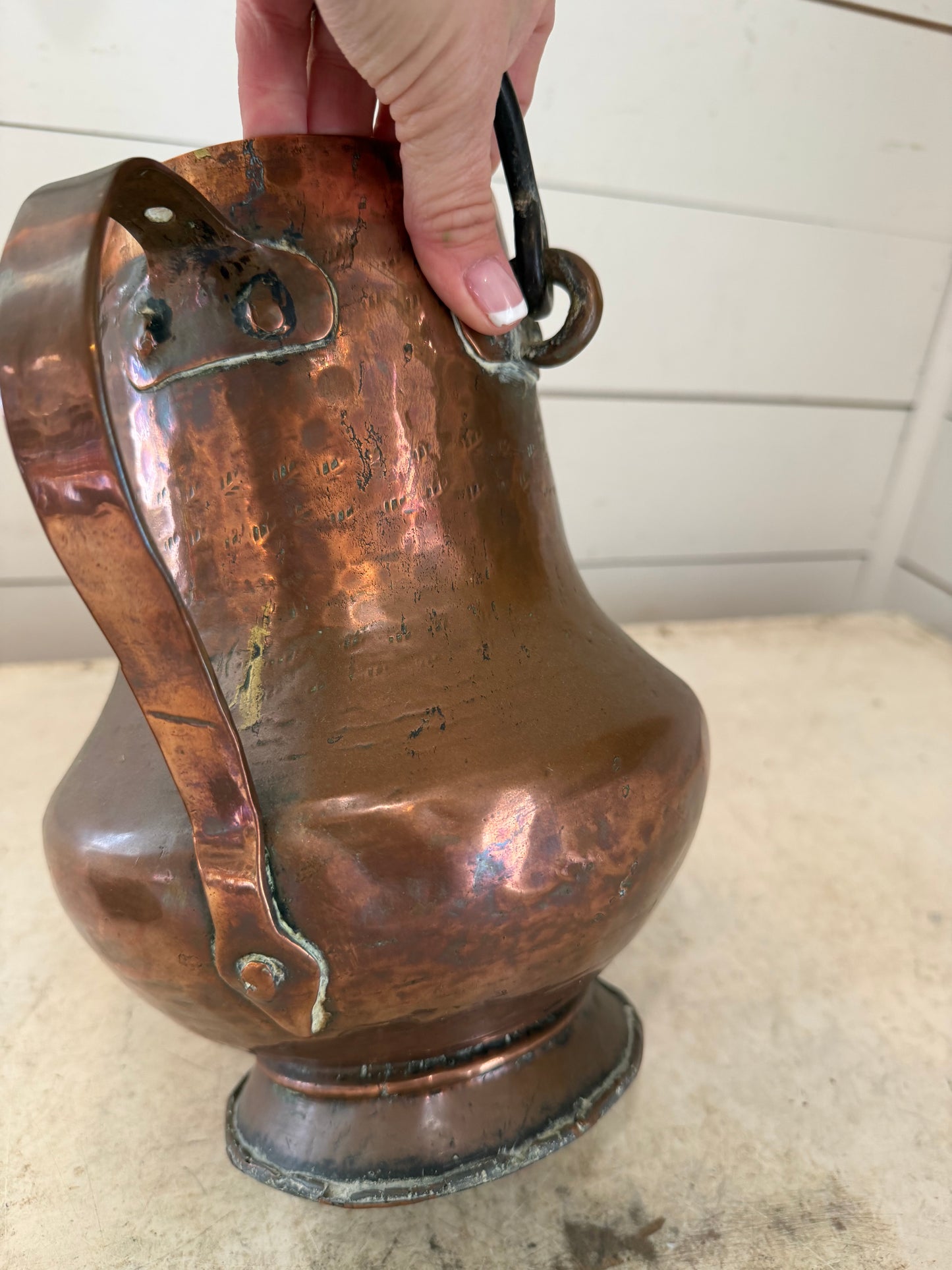 Large 19th Century Copper Coquemar Pitcher