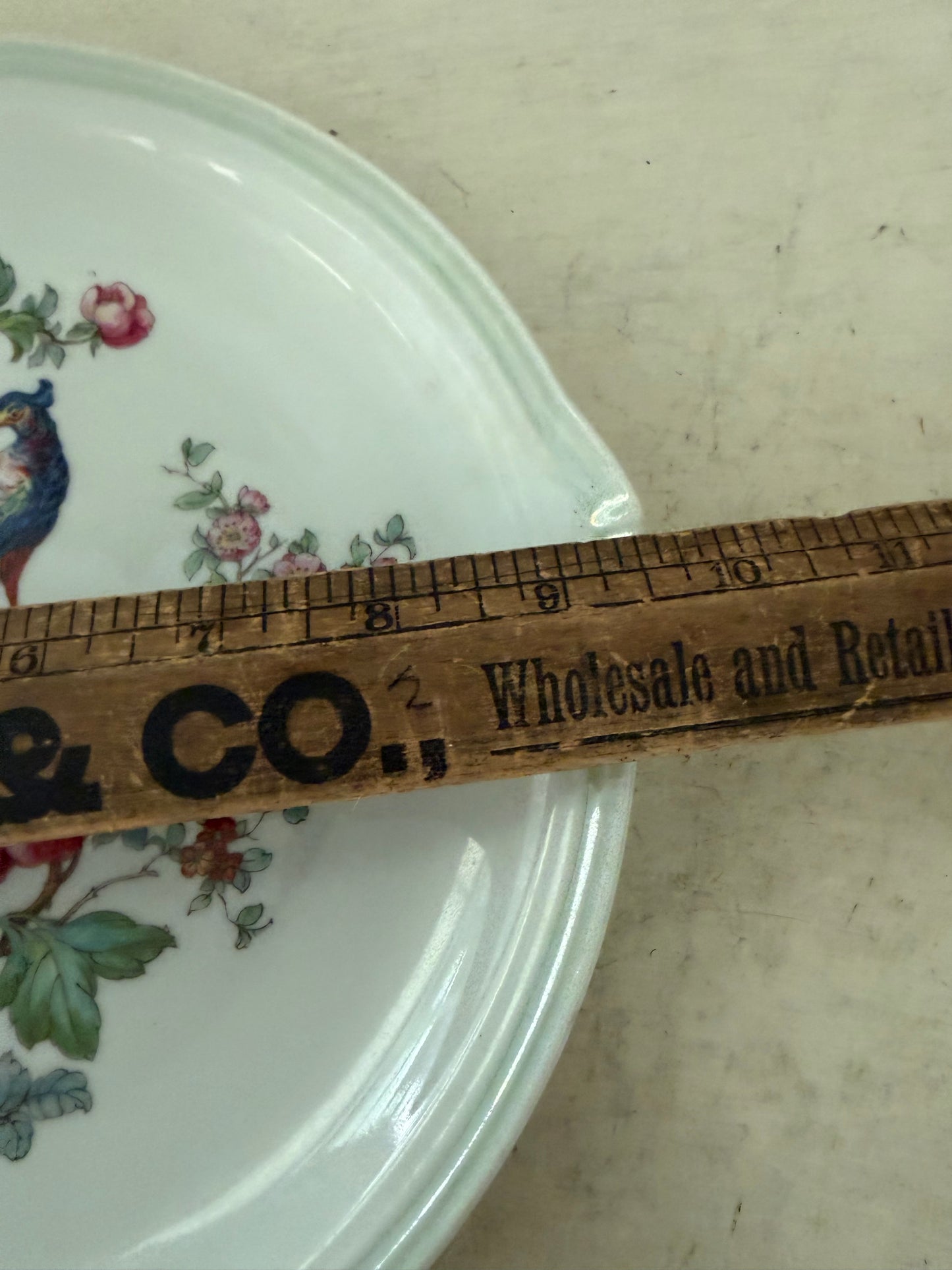 Vintage peacock Germany plate