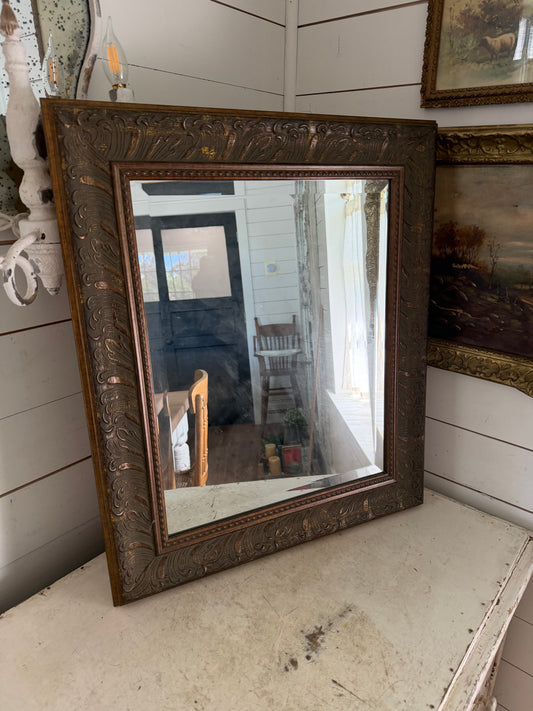 Large Ornate Framed Mirror - Rectangle 26-1/2” tall will get makeover