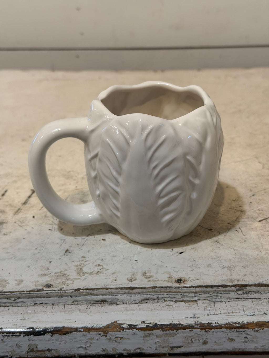 White Ceramic Cabbage Mug