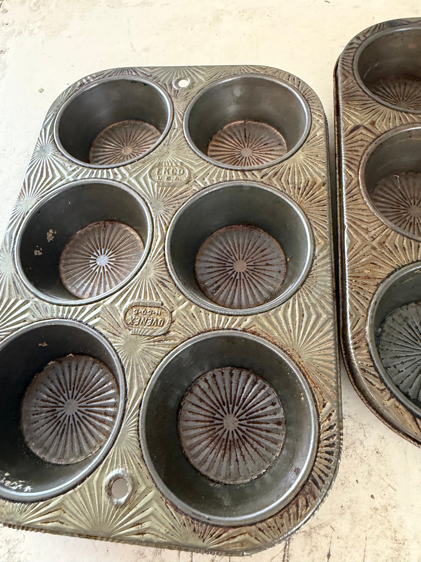 Vintage Ekco Ovenex Muffin Pan 6 Muffins - sold individually