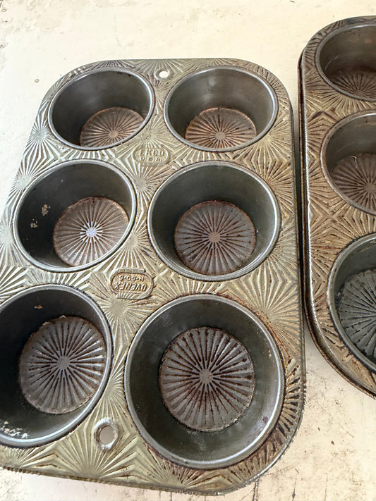 Vintage Ekco Ovenex Muffin Pan 6 Muffins - sold individually