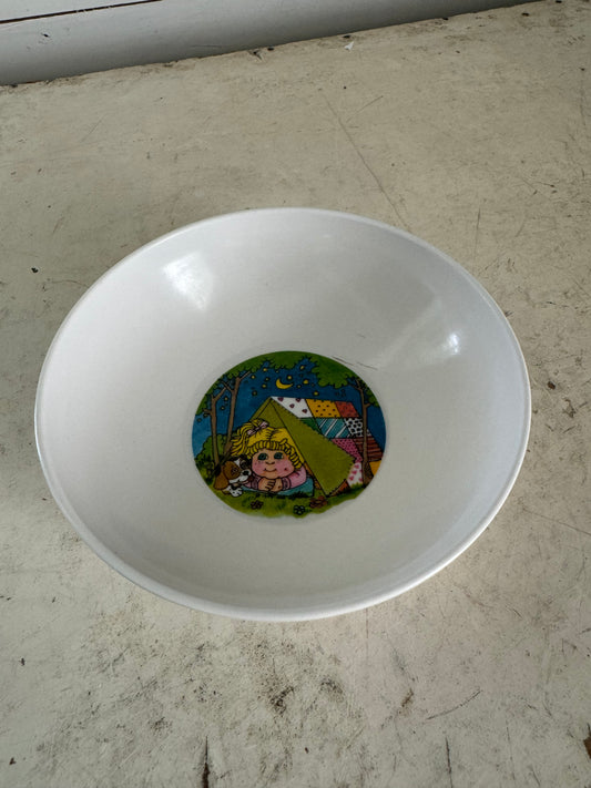 Vintage Bowl melamine cabbage patch kids camping cpk 1982