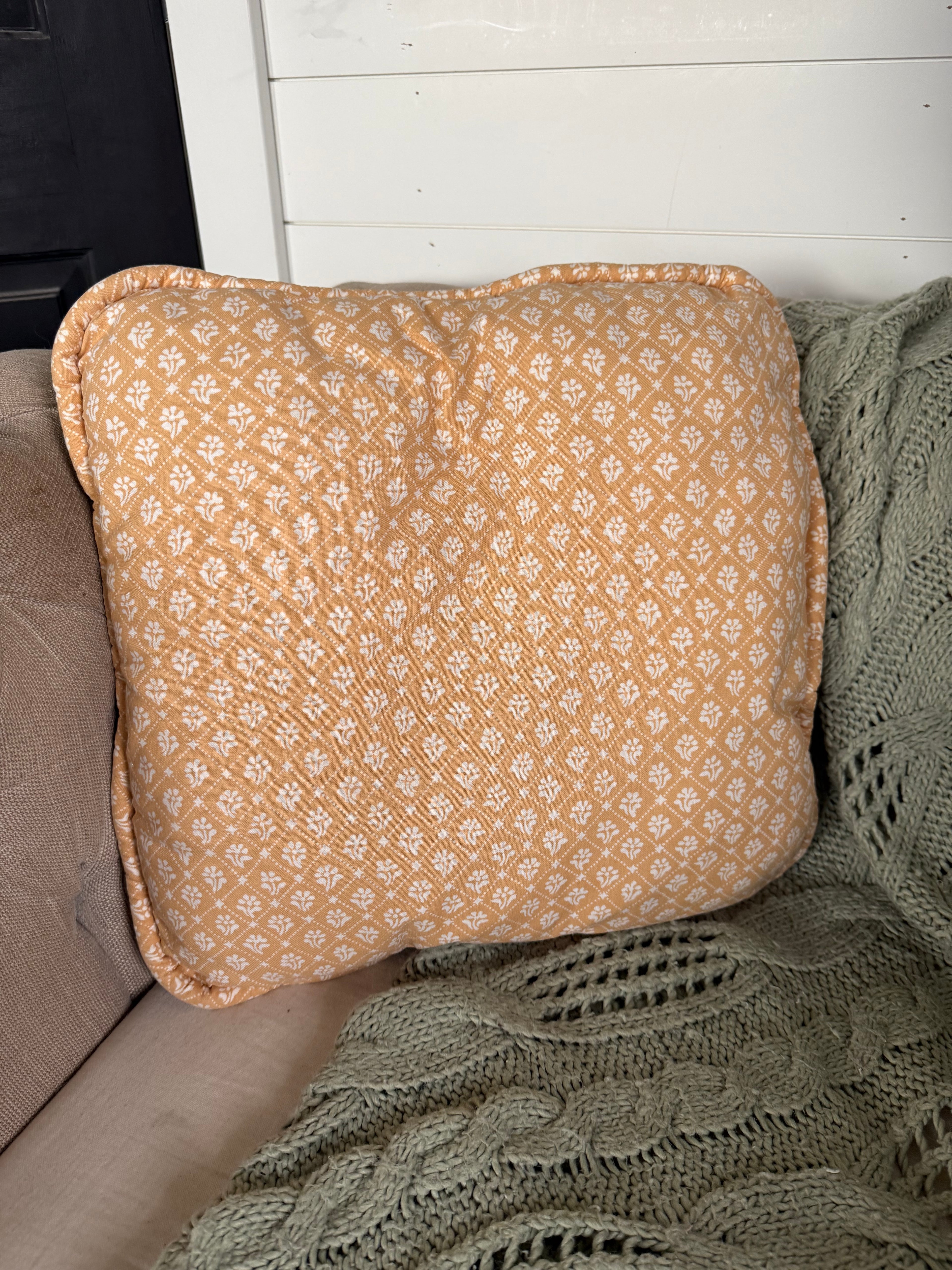 Yellow & white Pillow