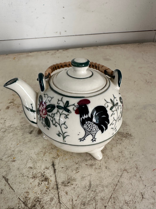 Small Vintage Rooster Tea Pot