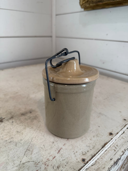 Vintage stoneware cheese crock
