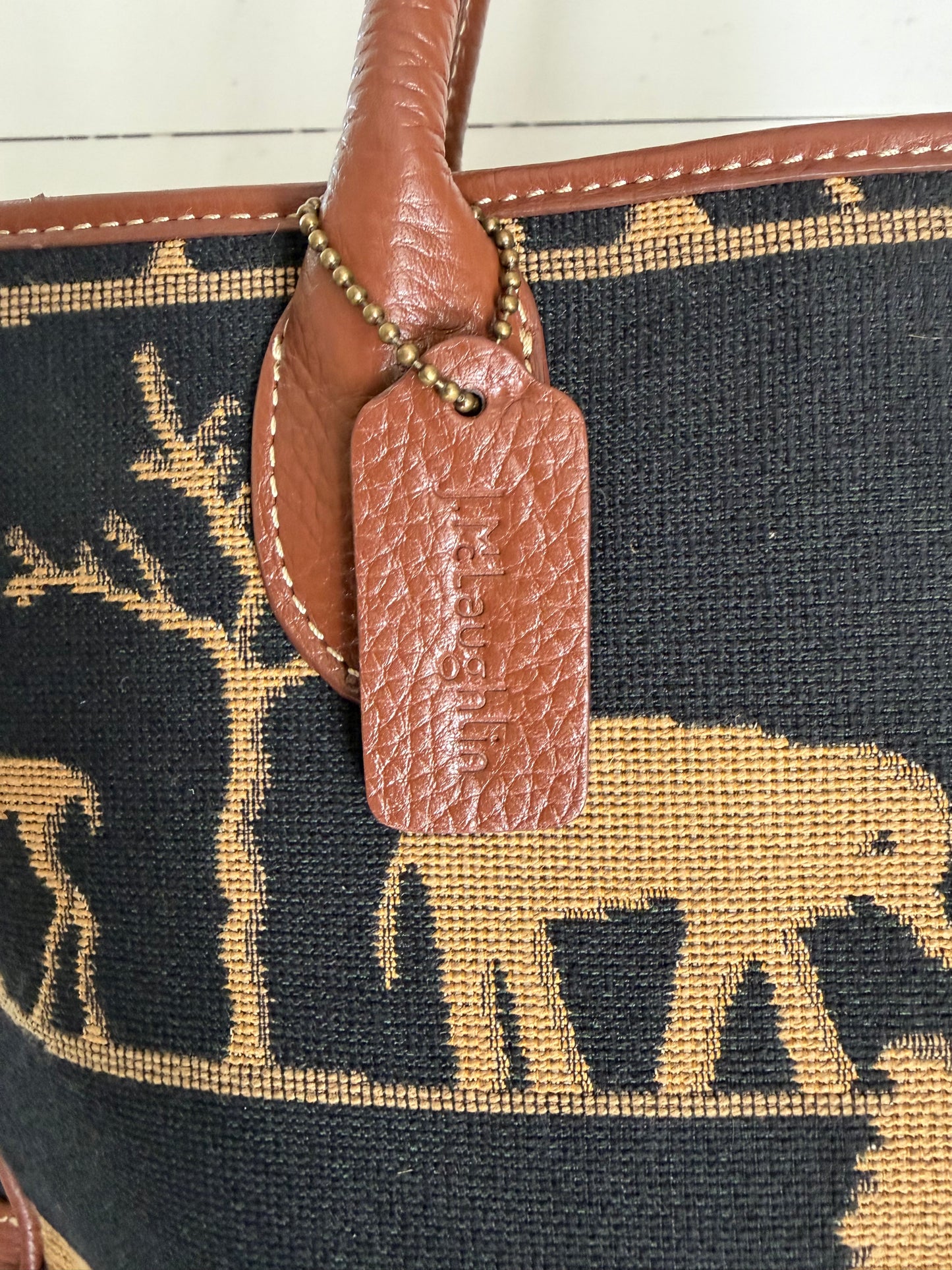 J. McLaughlin African Safari Tapestry Purse - good condition