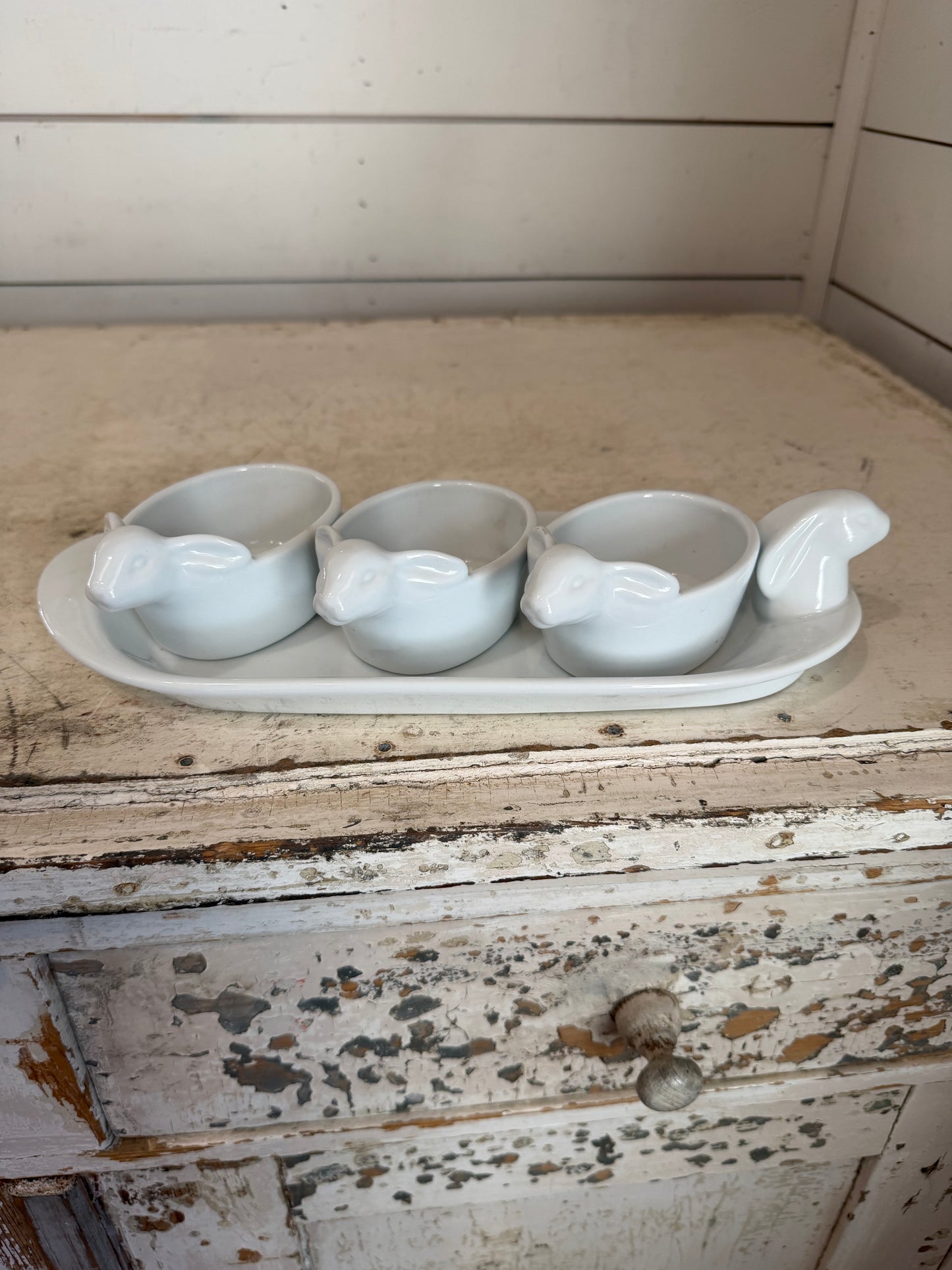 Bunny Bowls on Tray