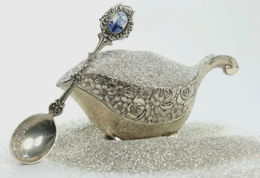 Sparkly Silver Glass Glitter