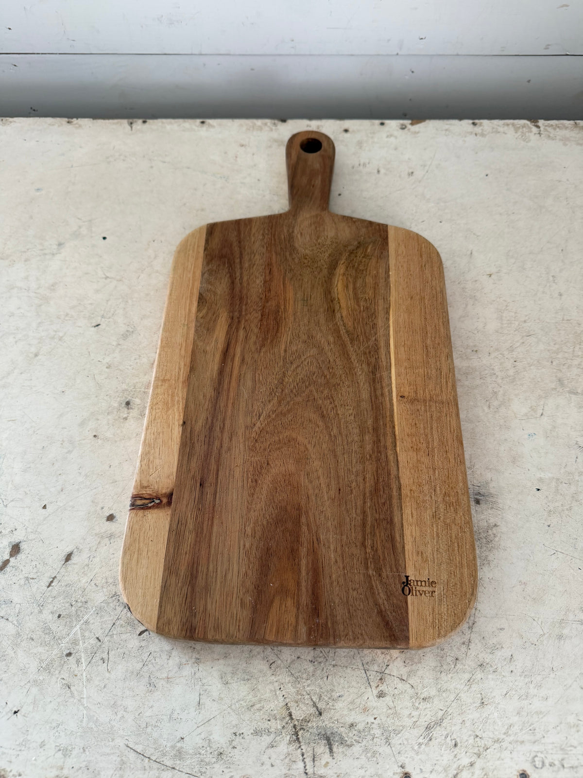 Acacia wood cutting board with handle 16” total length will get makeover
