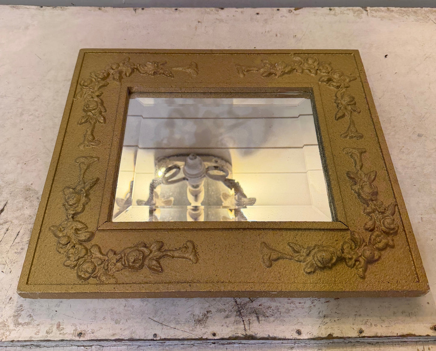 Gold Framed Floral Mirror