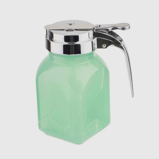 Jadeite Glass Syrup Dispenser