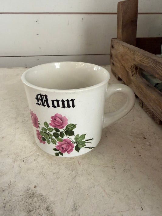 Vintage Mom roses mug made in Japan