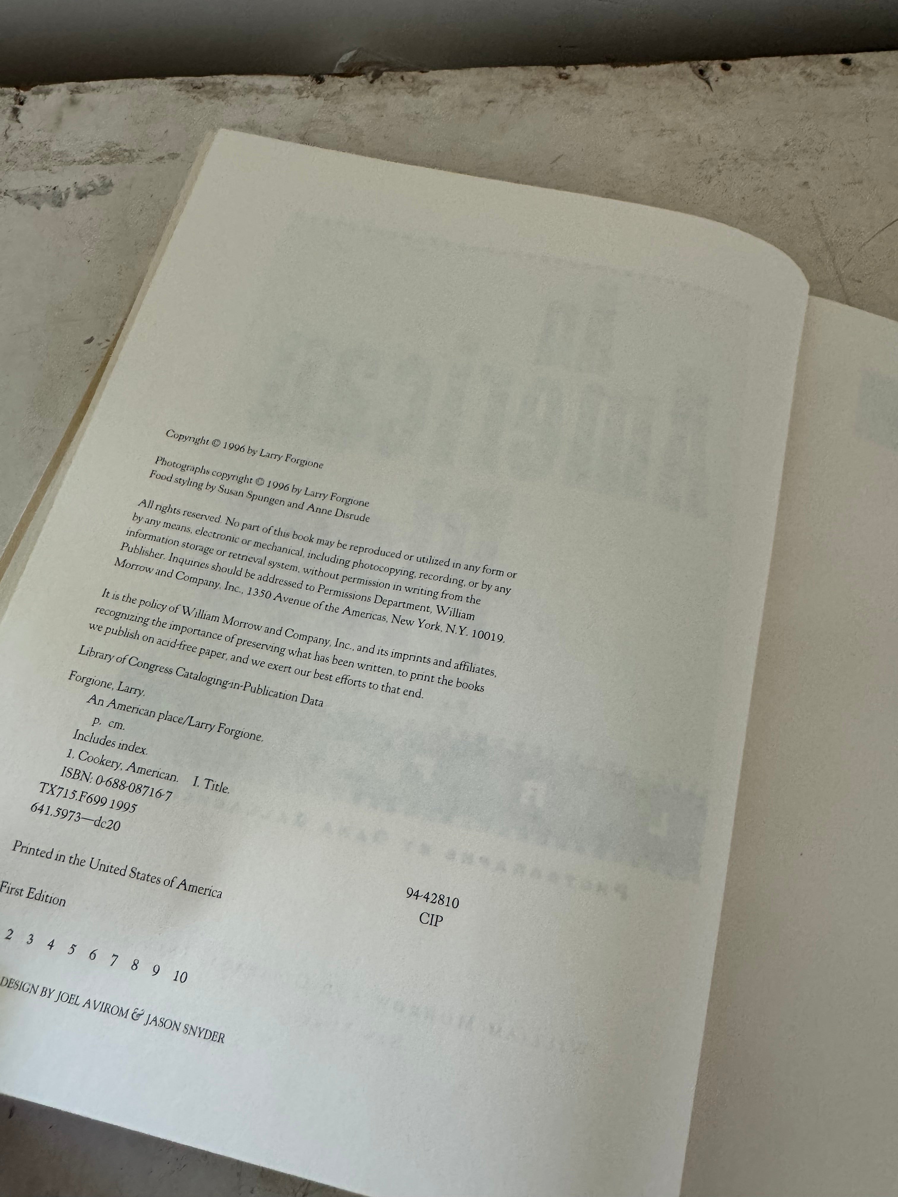 An American Place Cookbook