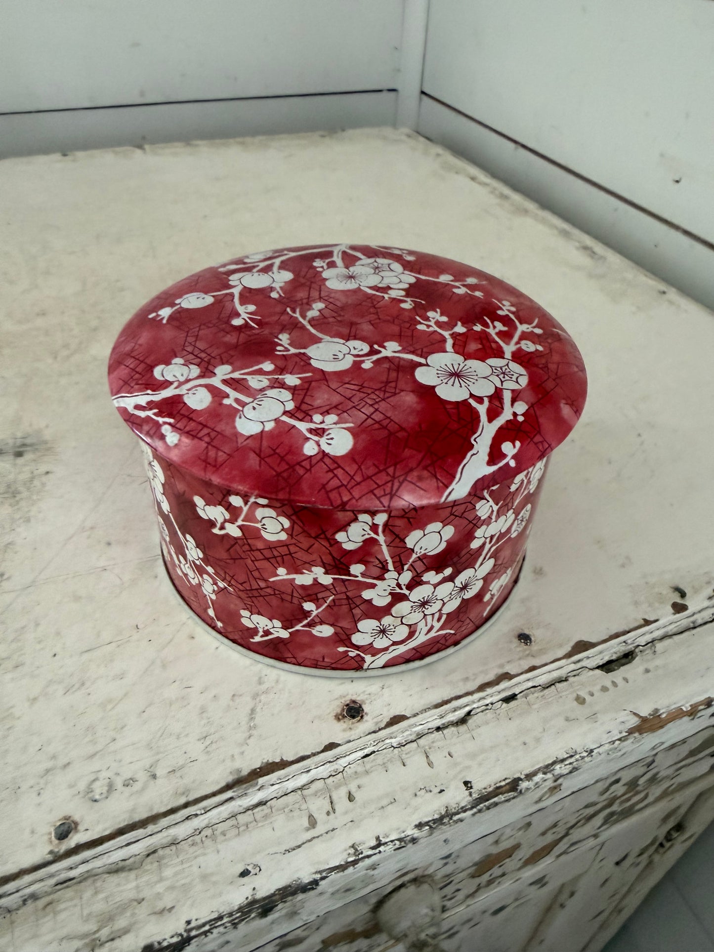 Vintage Daher Cherry Blossom Tin