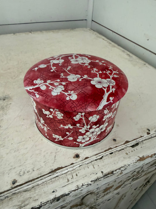 Vintage Daher Cherry Blossom Tin