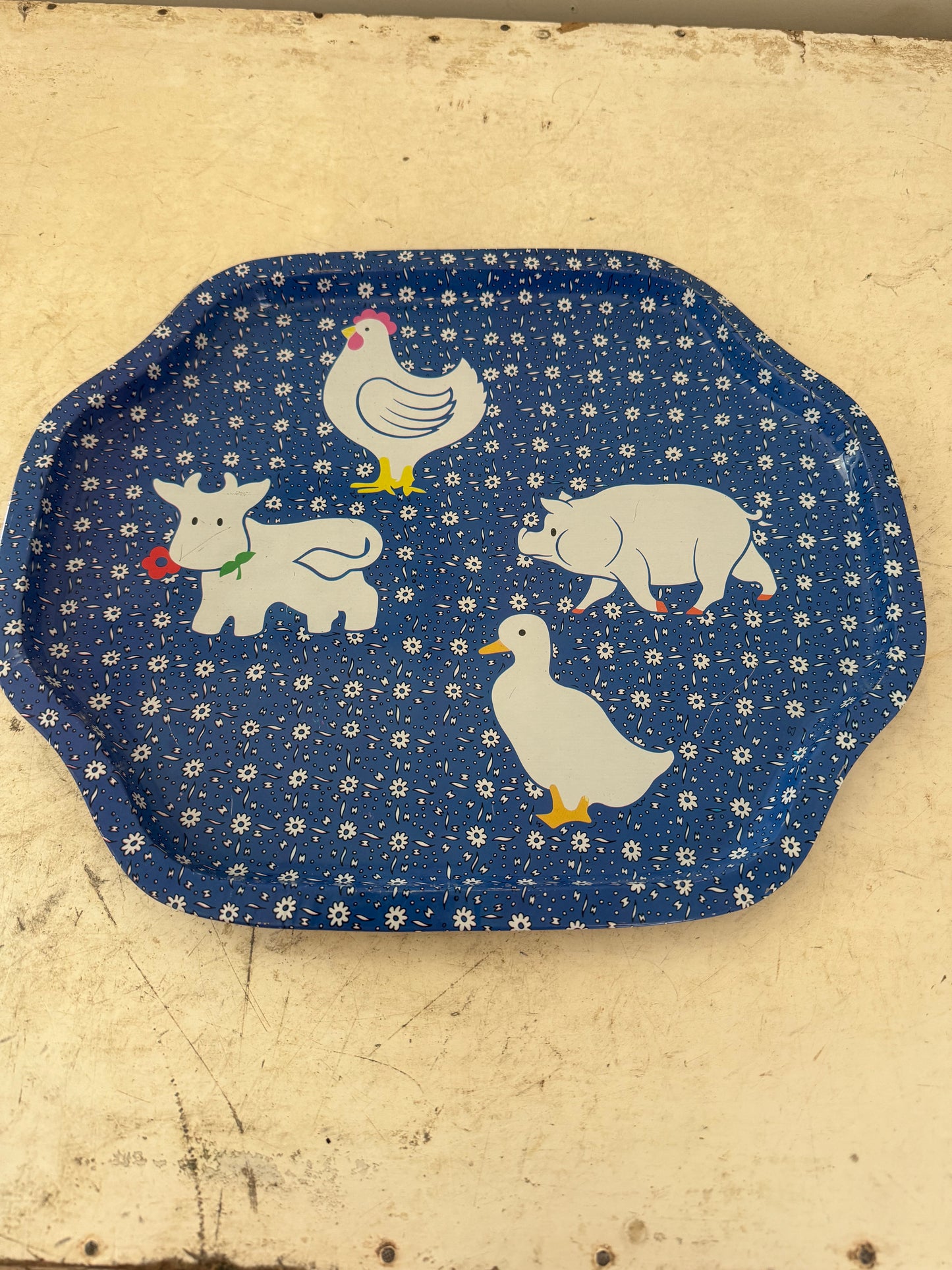 Farm Animal Tin Tray