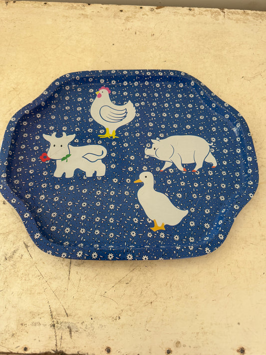 Farm Animal Tin Tray