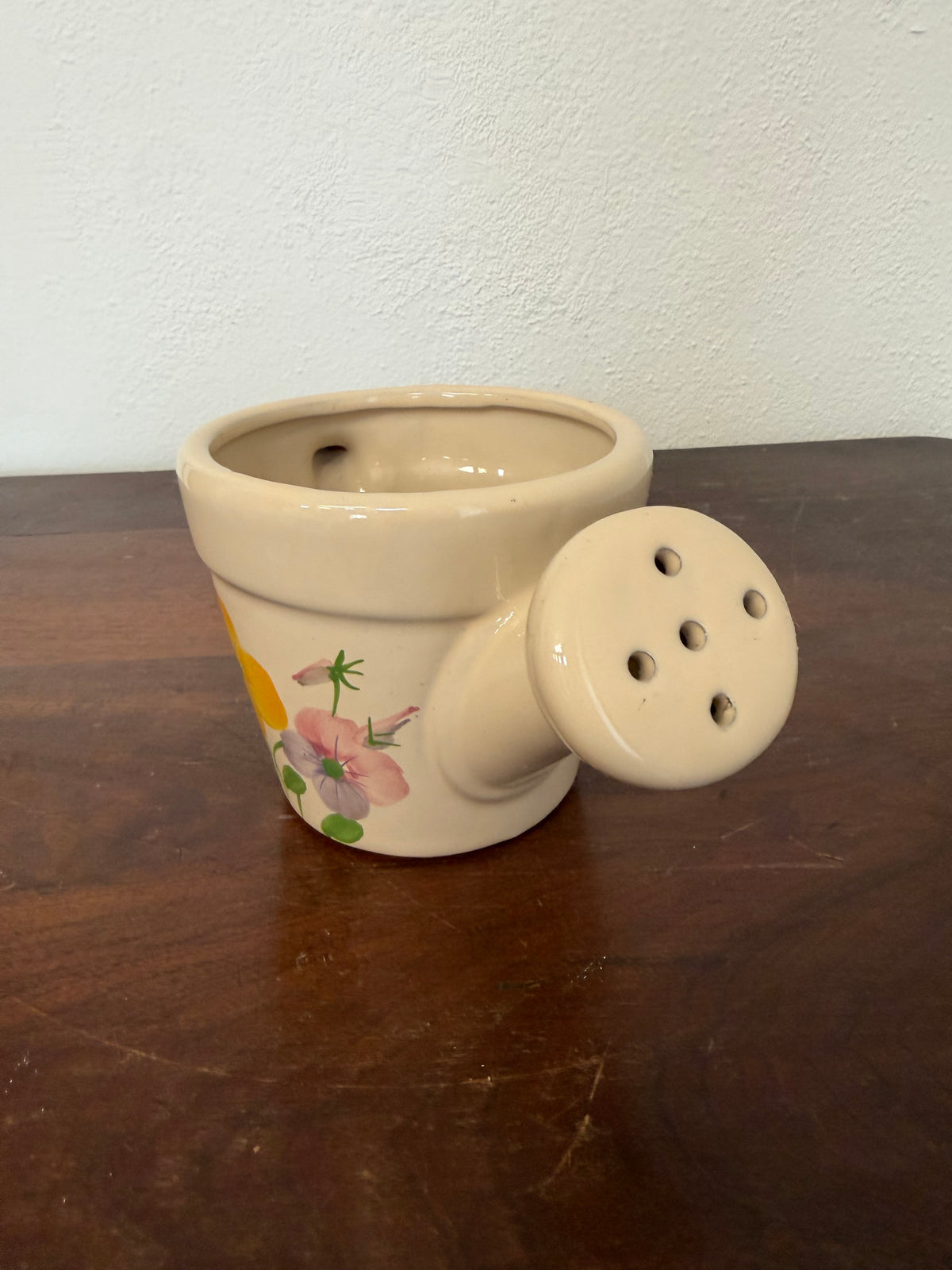 Ceramic Pansy Watering Can