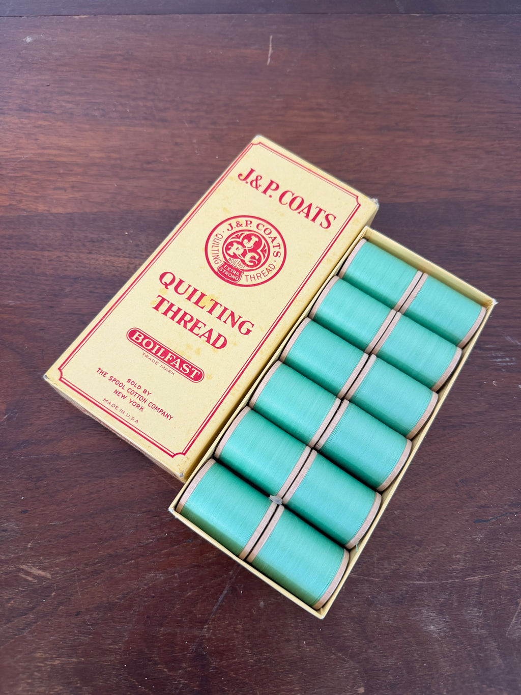J. & P. Coats Boilfast Quilting Thread - Light Green
