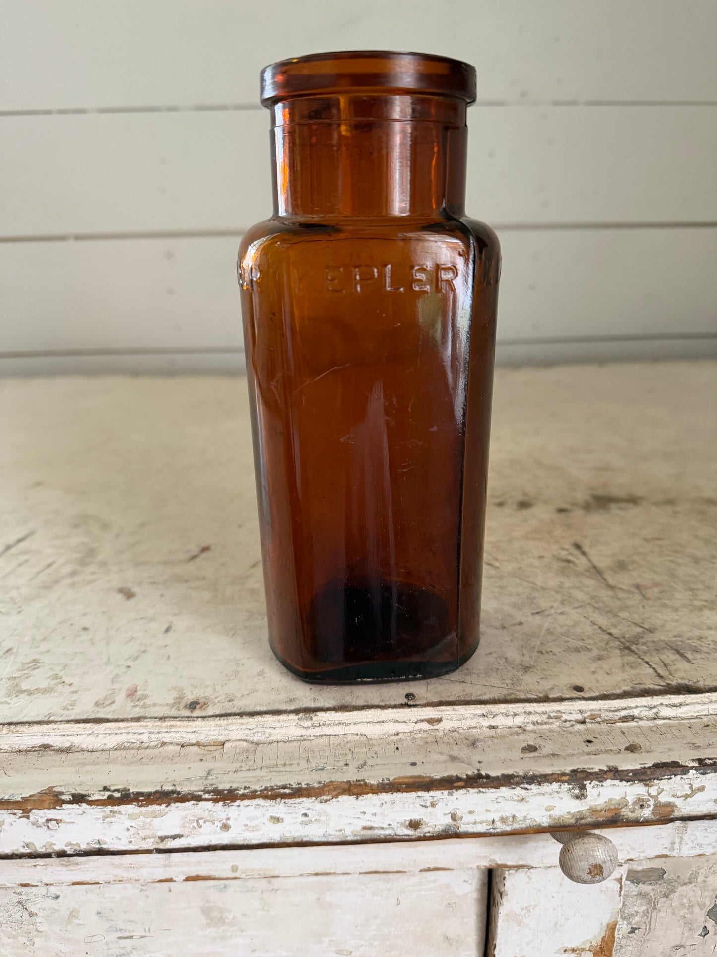 Kepler Malt Extract “Welcome Chemical Works” antique Amber Bottle