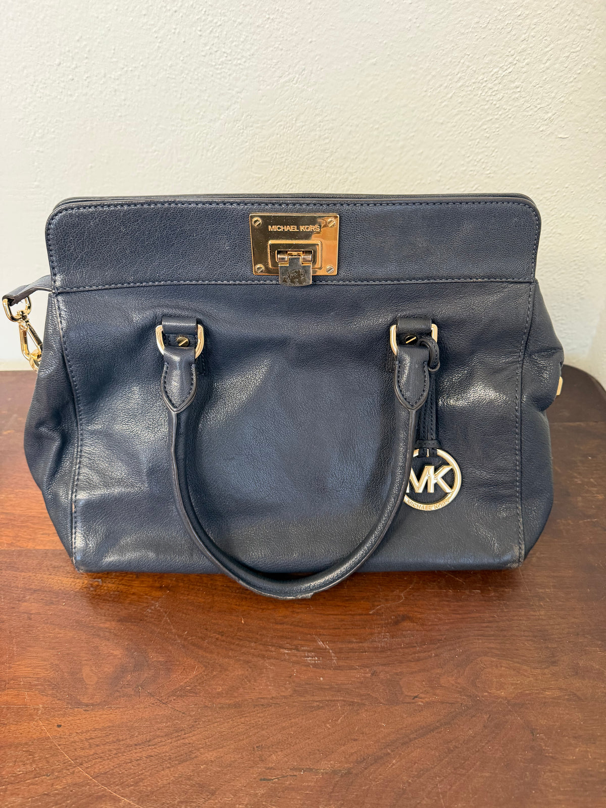Blue Leather Michael Kors Astrid Satchel