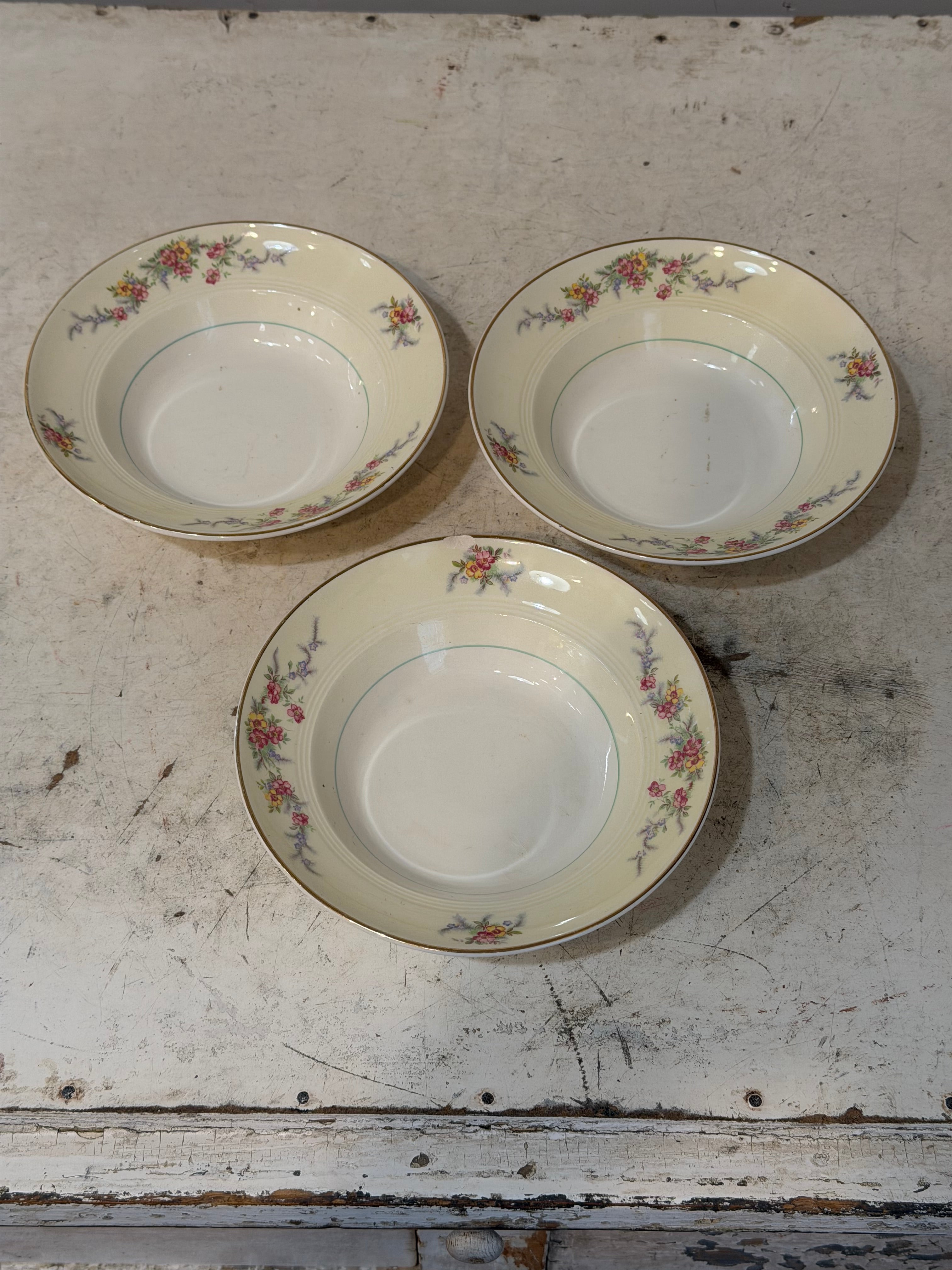 Salem China Co. bowl Symphony 23 Karat Gold Rim - SOLD INDIVIDUALLY