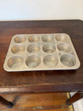 Vintage aluminum muffin tin