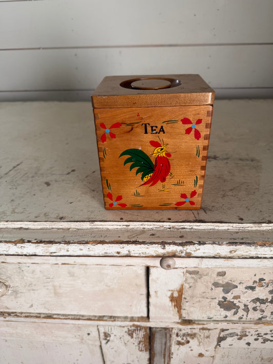 Rooster tea canister