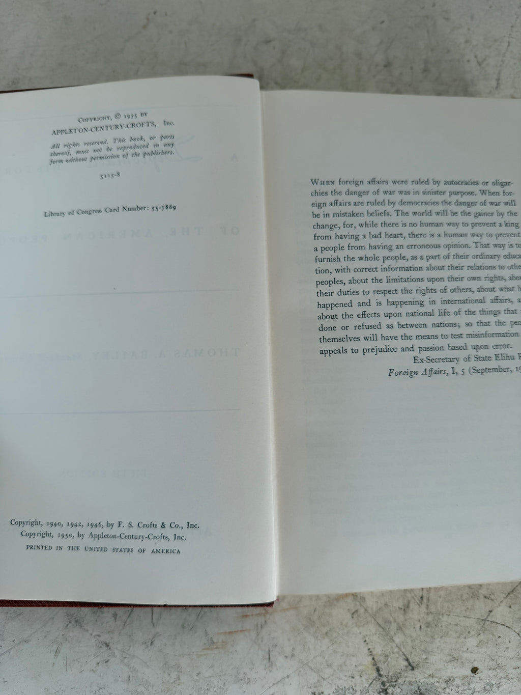 Thomas A. Bailey A Diplomatic History Of The American People