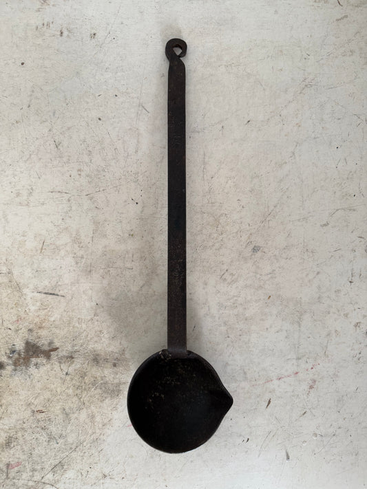 Antique Blacksmith Wrought Iron Lead Melting Ladle