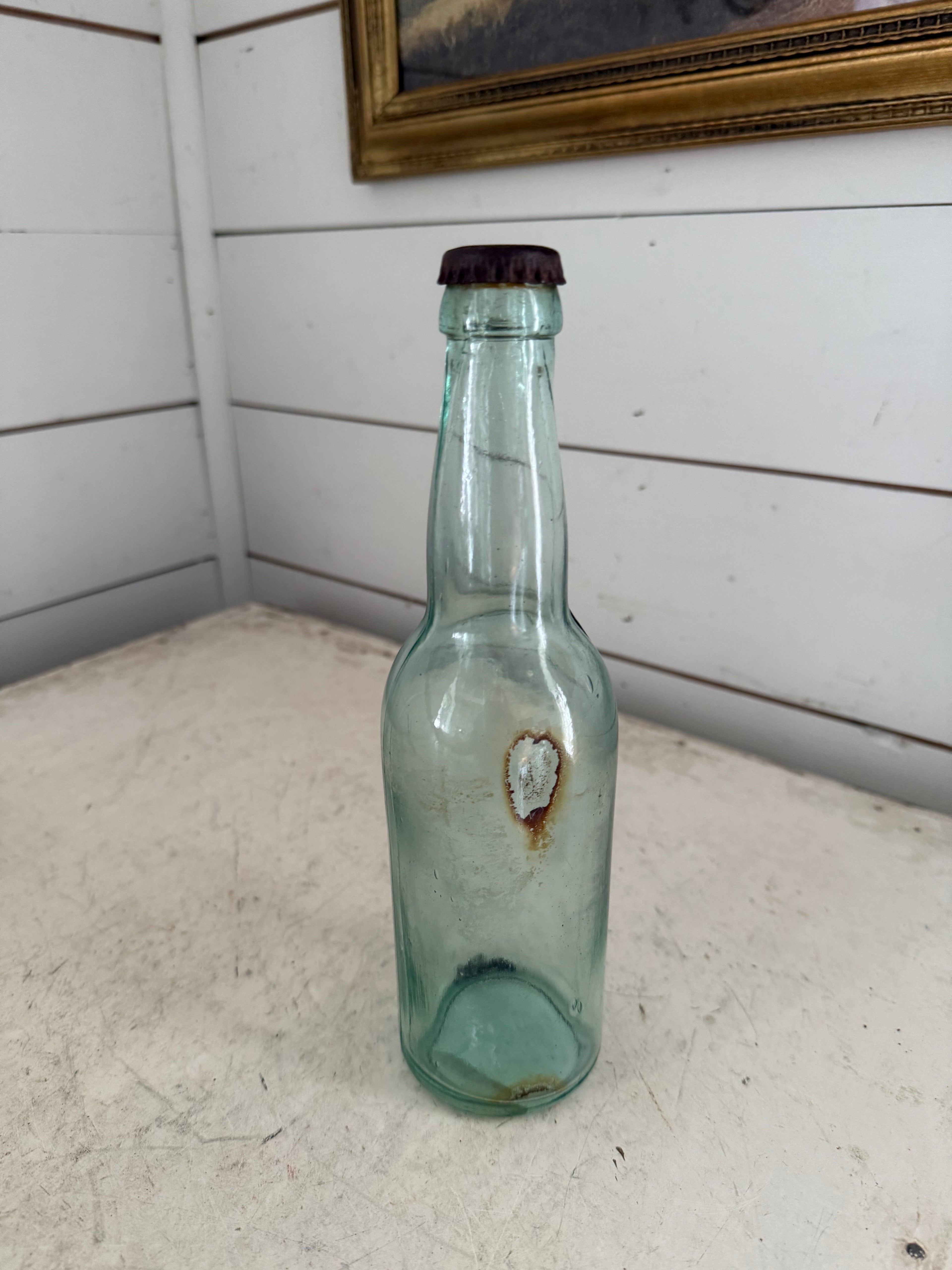 Antique blue glass bottle