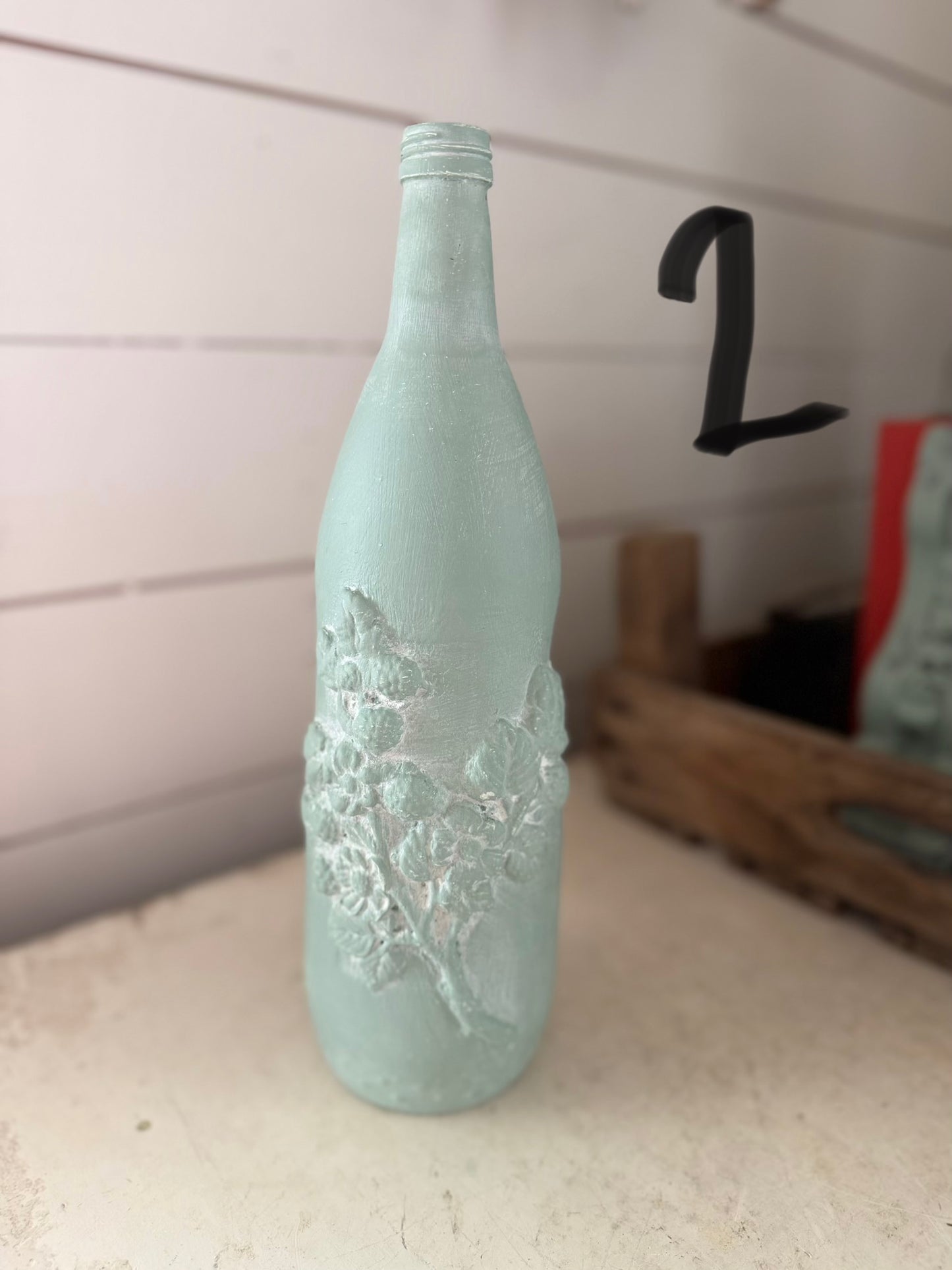 Hand Painted French Bottle with Mould